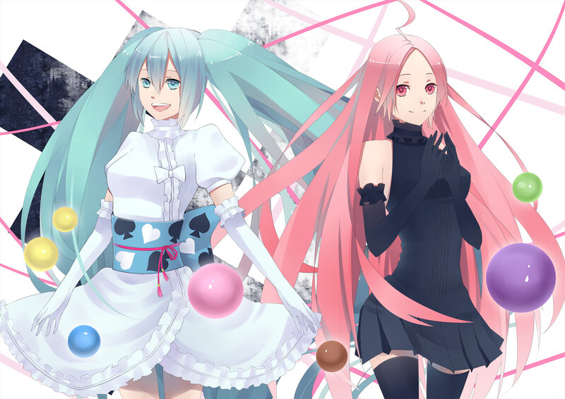 Two Anime Girls — Pink, Playful, Long Hair