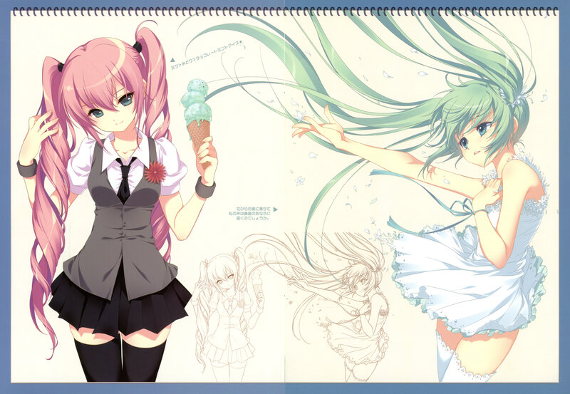 Two Anime Girls — Pink, Playful, Manga