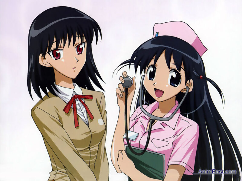 Two Anime Girls — Pink, Playful, Nurse Outfit
