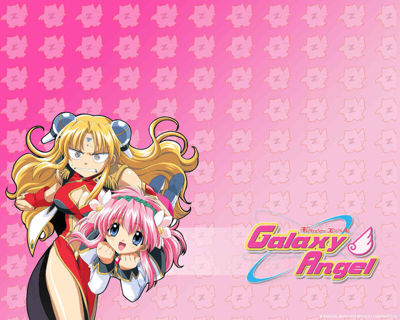 Two Anime Girls — Pink, Playful, Pink Background