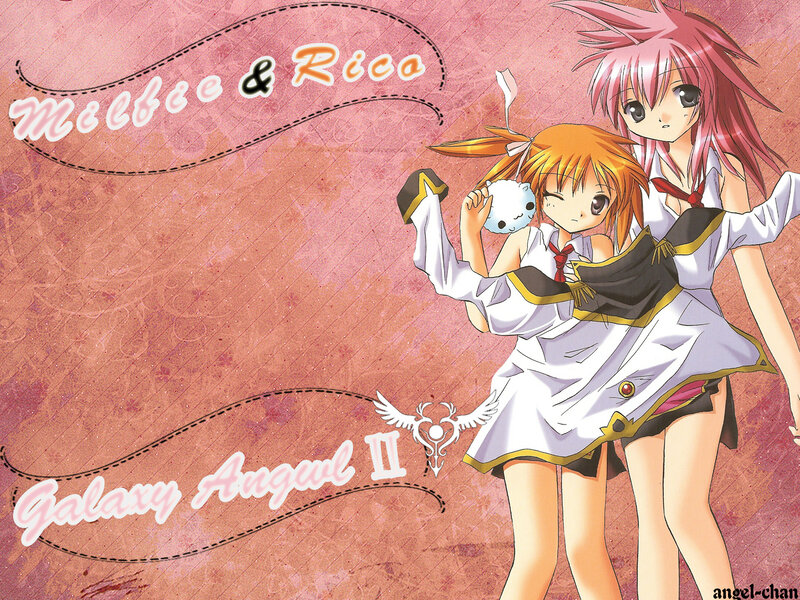 Two Anime Girls — Pink, Playful, School Uniforms, Stuffed Animal