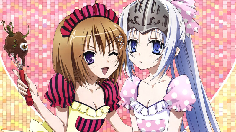 Two Anime Girls — Pink, Playful, Whisk
