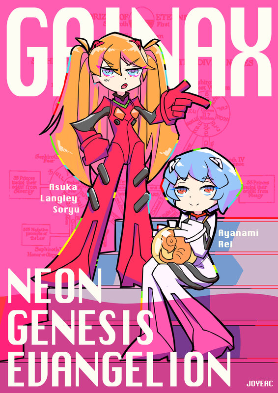 Two Anime Girls — Pink, Vibrant, Digital Art