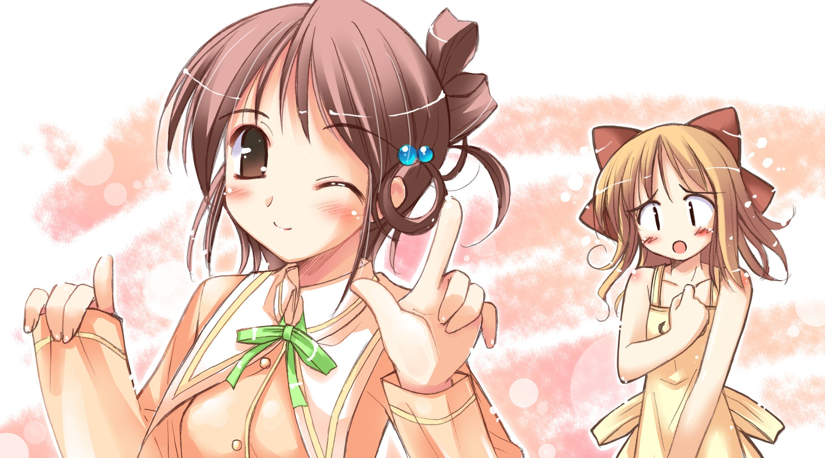 Two anime girls posing