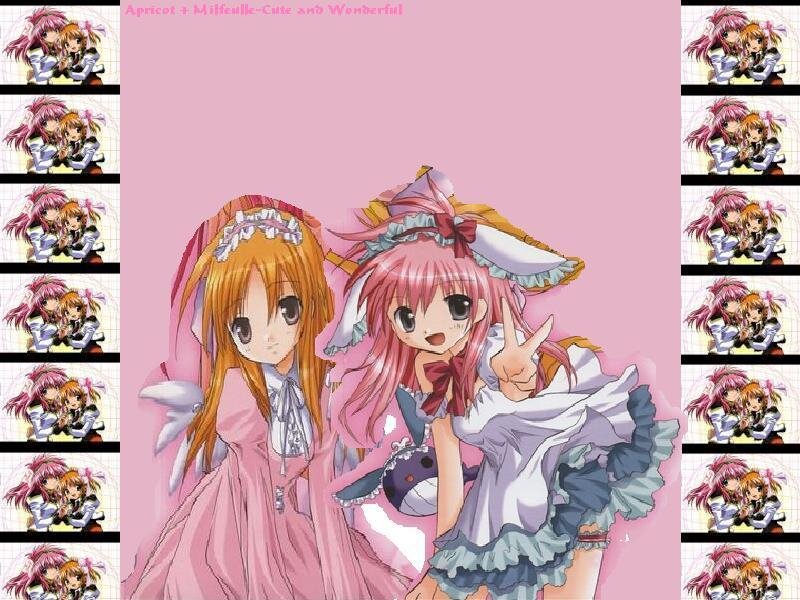 Two Anime Girls Posing — Pink, Playful, Anime Characters