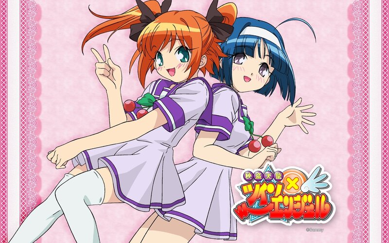 Two Anime Girls Posing — Pink, Playful, Cherry