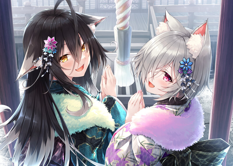 Two Anime Girls Praying