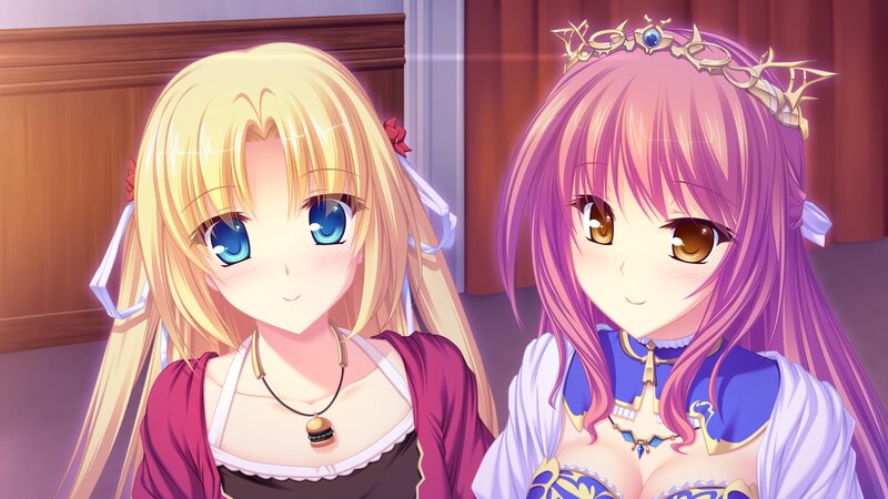 Two Anime Girls — Purple, Calm, Crown