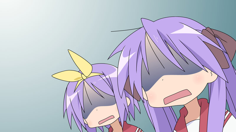 Two Anime Girls — Purple, Calm, Purple Hair, School Uniform