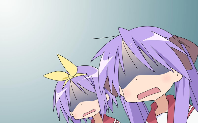 Two Anime Girls — Purple, Calm, Purple Hair, School Uniforms