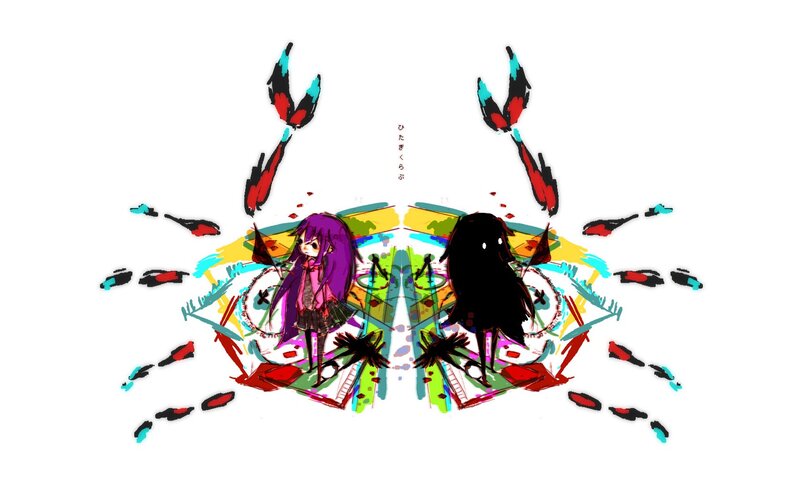 Two Anime Girls — Purple, Chaotic