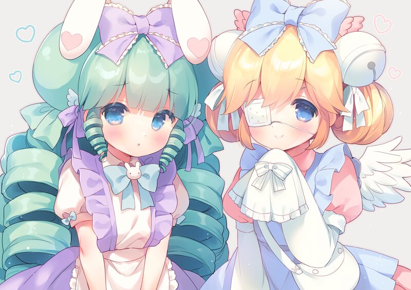 Two Anime Girls — Purple, Cute