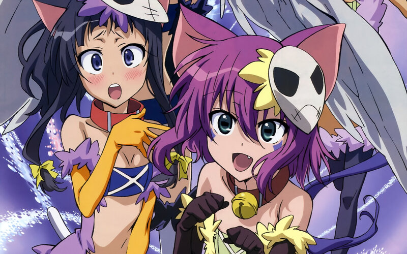 Two Anime Girls — Purple, Energetic