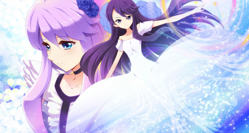 Two Anime Girls — Purple, Magical
