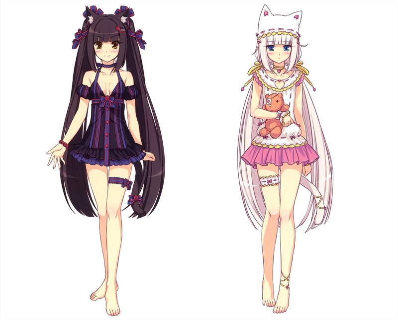 Two Anime Girls — Purple, Neutral