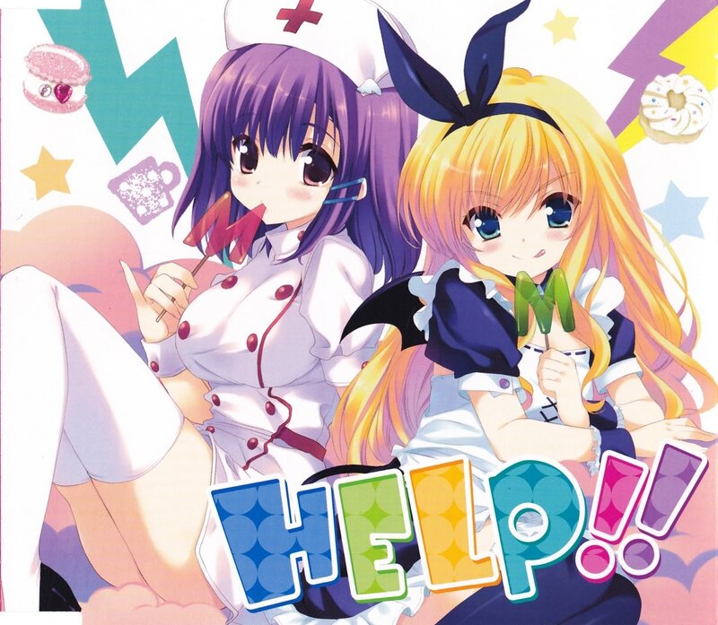 Two Anime Girls — Purple, Playful, Lollipops