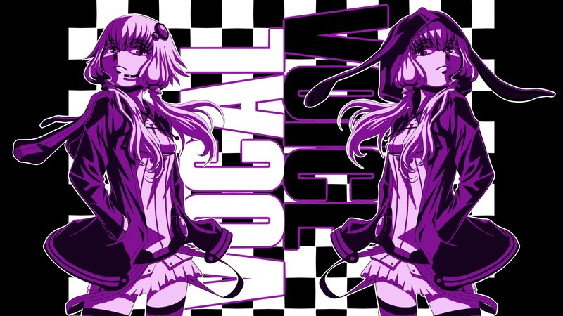 Two Anime Girls — Purple, Stylized