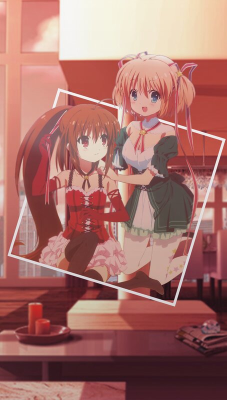 Two Anime Girls — Red, Calm, Sunset