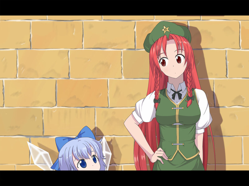 Two Anime Girls — Red, Calm