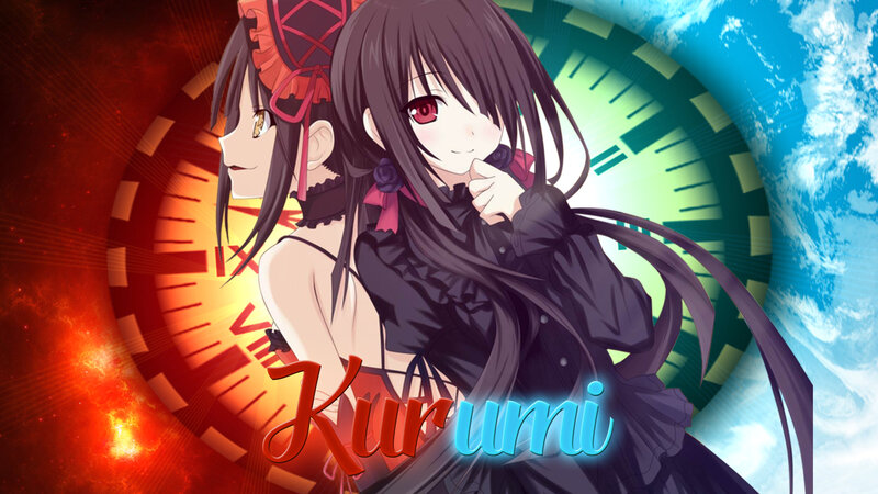 Two Anime Girls — Red, Dramatic, Clock