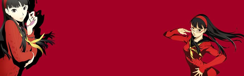 Two Anime Girls — Red, Dramatic, Glasses
