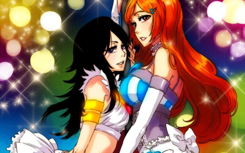 Two Anime Girls — Red, Dramatic