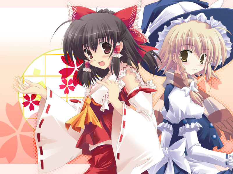 Two Anime Girls — Red, Playful, Cat Ears