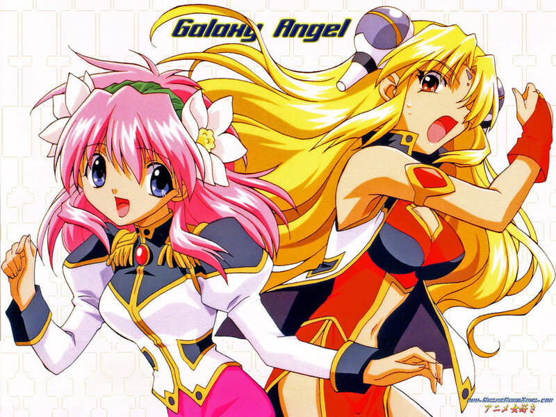 Two Anime Girls Running — Pink