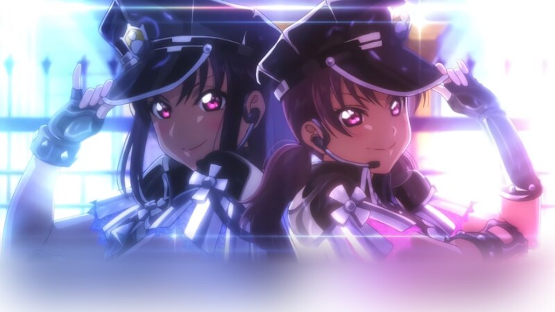 Two Anime Girls Saluting