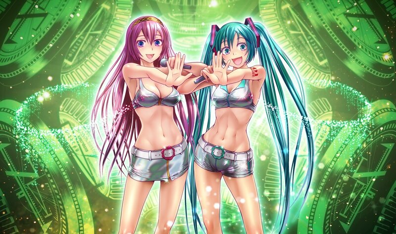 Two Anime Girls Singing — Green, Energetic