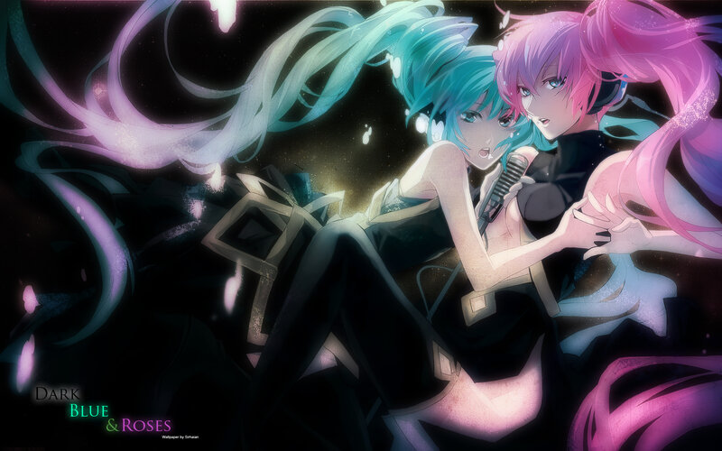 Two Anime Girls Singing — Pink, Dramatic