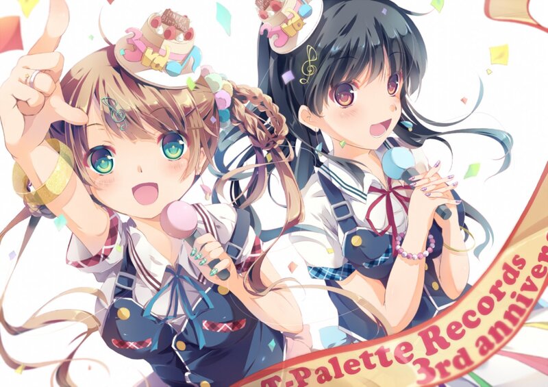 Two Anime Girls Singing — White