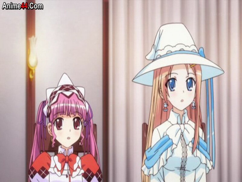 Two Anime Girls Sitting — Pink