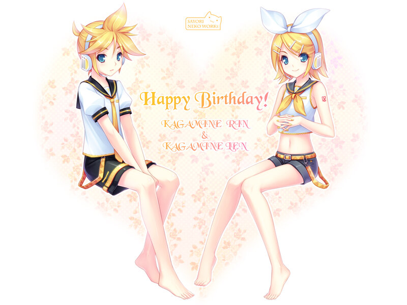 Two Anime Girls Sitting — Yellow, Celebratory