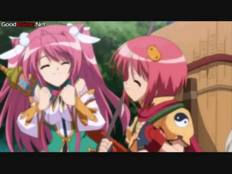 two anime girls smiling