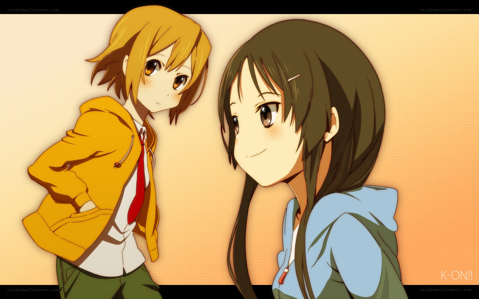 Two anime girls smiling