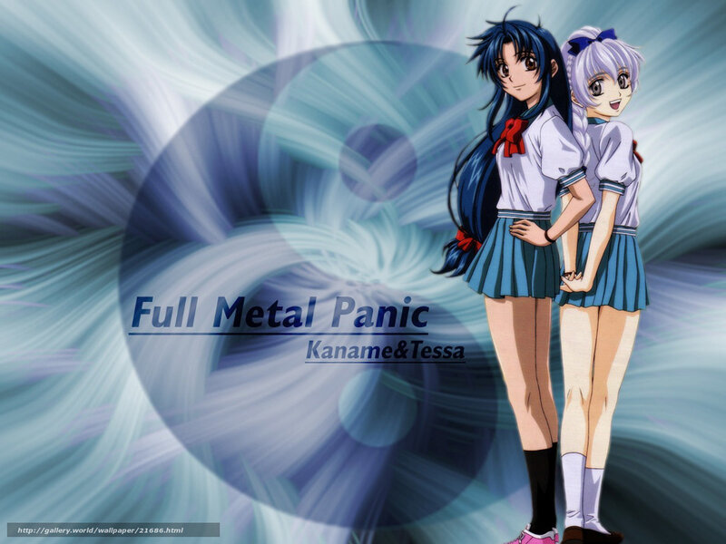 Two Anime Girls Standing — Blue, Dynamic