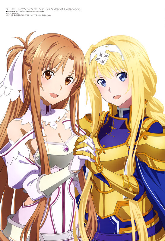 Two Anime Girls Standing — Brown, Friendly