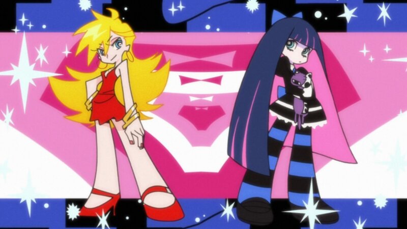 Two Anime Girls Standing — Pink, Dramatic