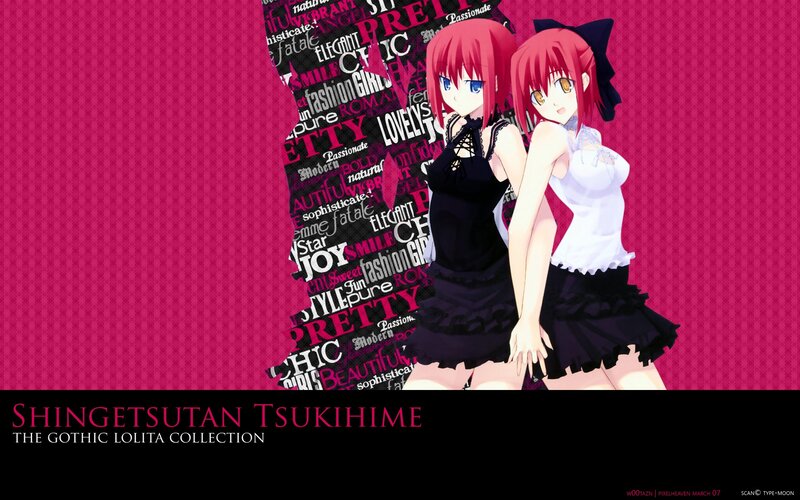 Two Anime Girls Standing — Pink, Stylish