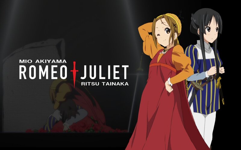 Two Anime Girls Standing — Red, Dramatic, Night