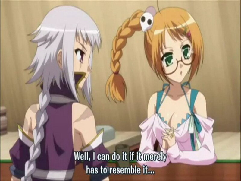 Two Anime Girls Talking — Purple