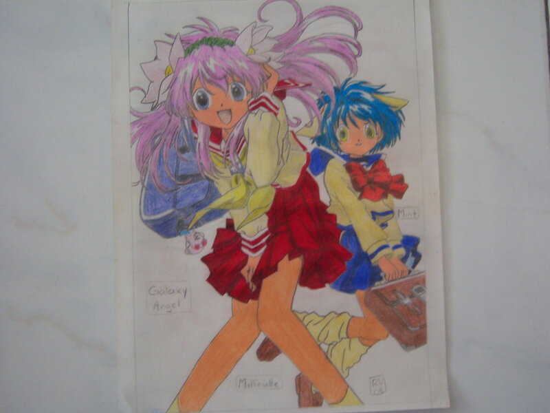 Two Anime Girls Walking