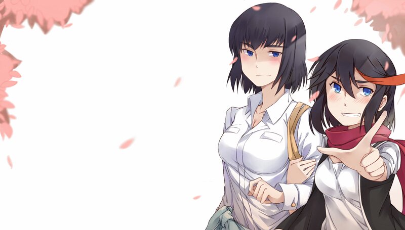 Two Anime Girls — White, Calm, Spring
