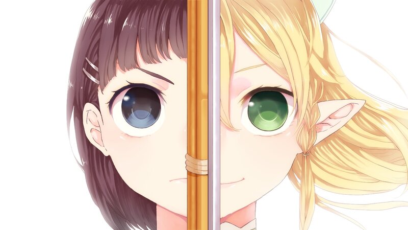 Two Anime Girls — White, Calm, Sword
