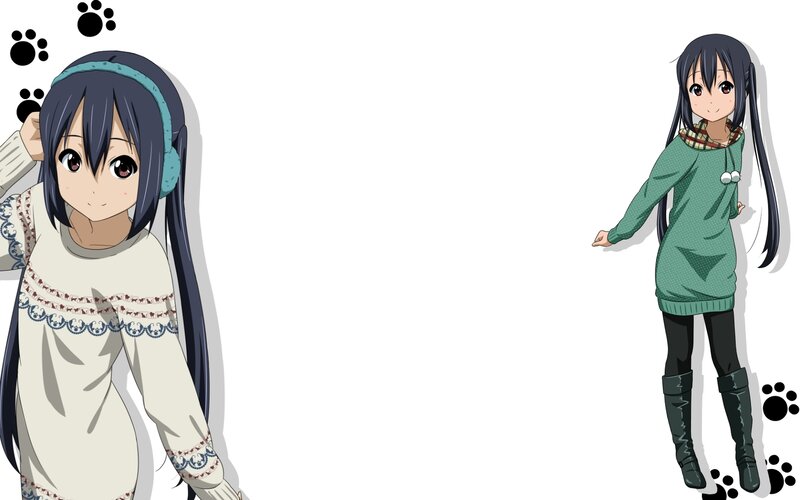 Two Anime Girls — White, Cheerful, Sweaters