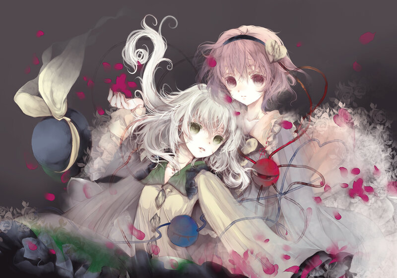 Two Anime Girls — White, Dreamy