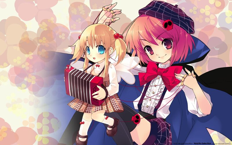 Two anime girls with accordions