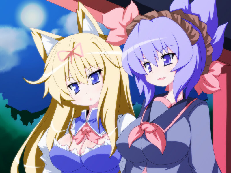 Two anime girls with animal ears