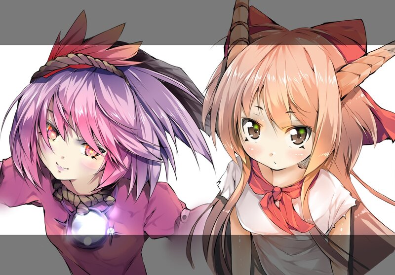 two anime girls with animal ears